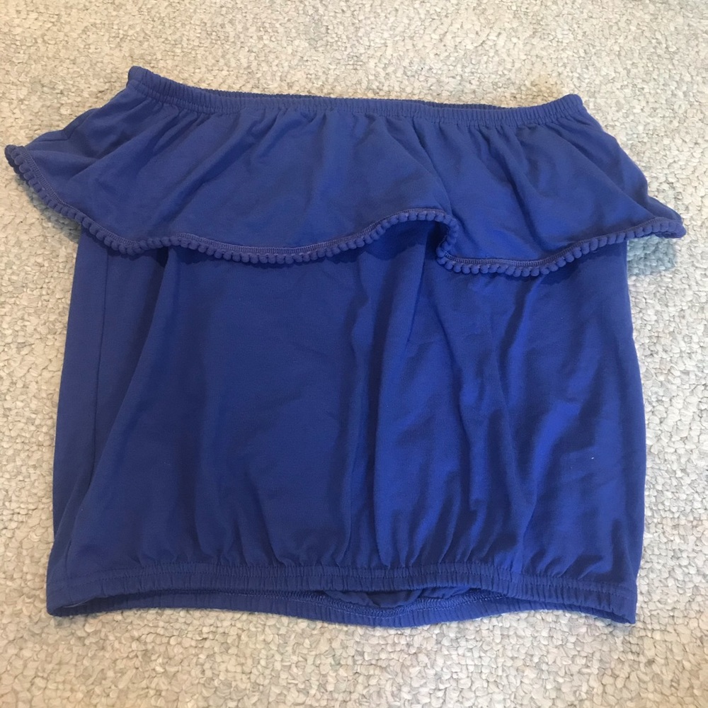 PEACOCKS ROYAL BLUE LAYERED TUBE TOP SIZE 10